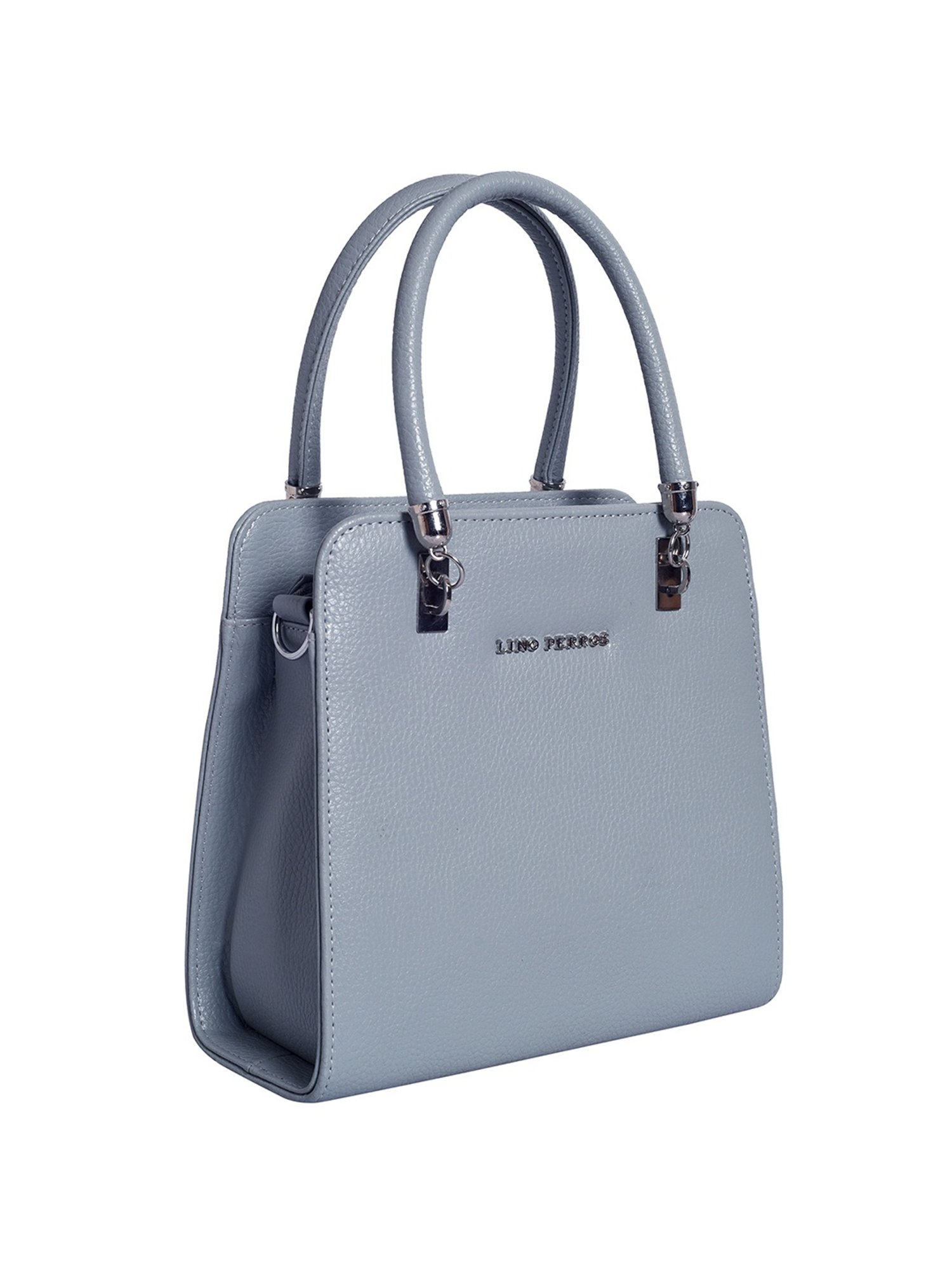 Lino Perros Blue Solid Medium Handbag