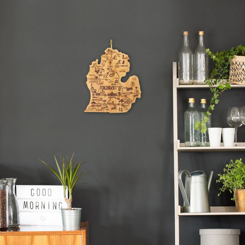 Totally Bamboo Destination Michigan (Mitt) Serving and Cutting Board