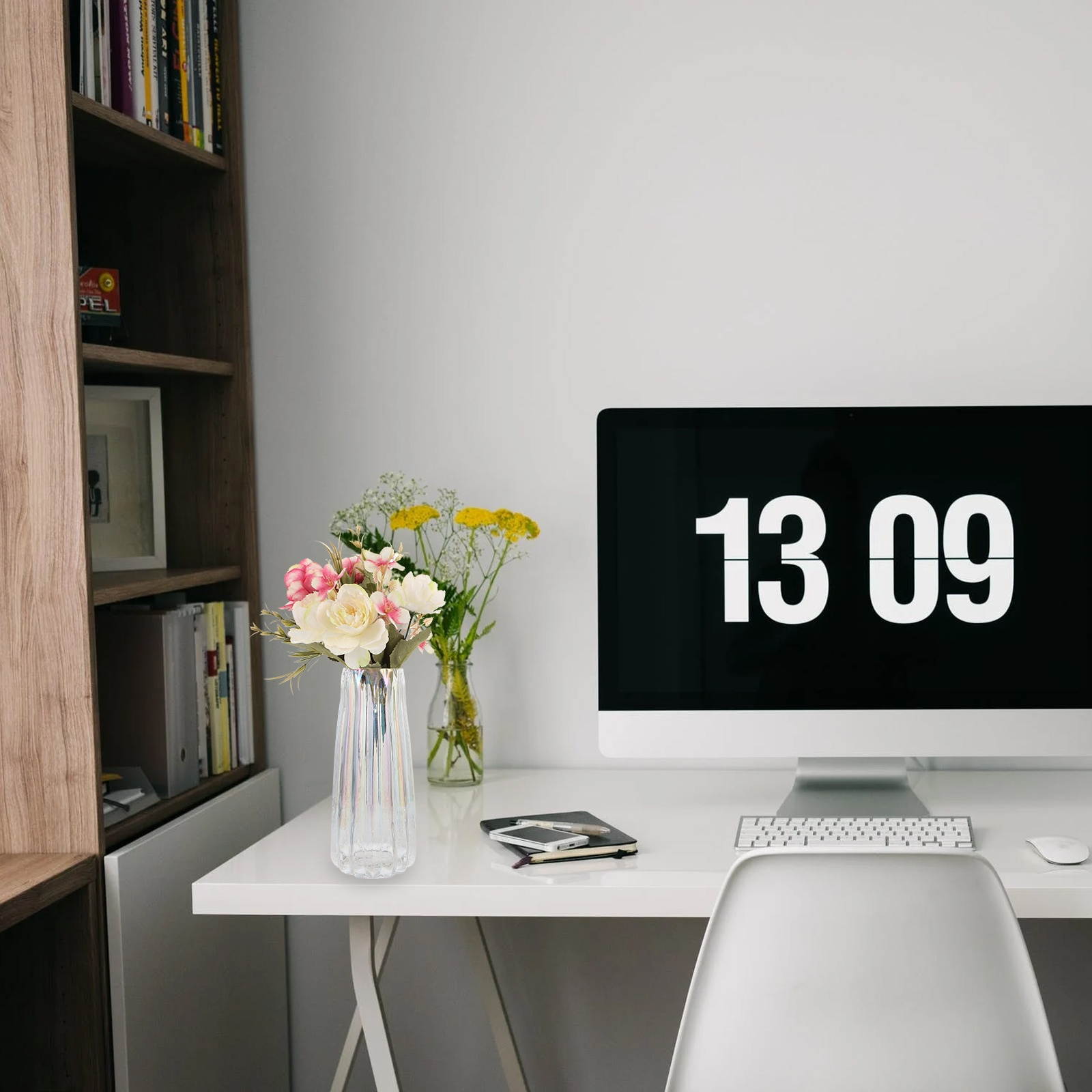 1pc Nordic Fashion Stylish Modern Creative Glass Vase Flower Arrangement Vase Flower Vase