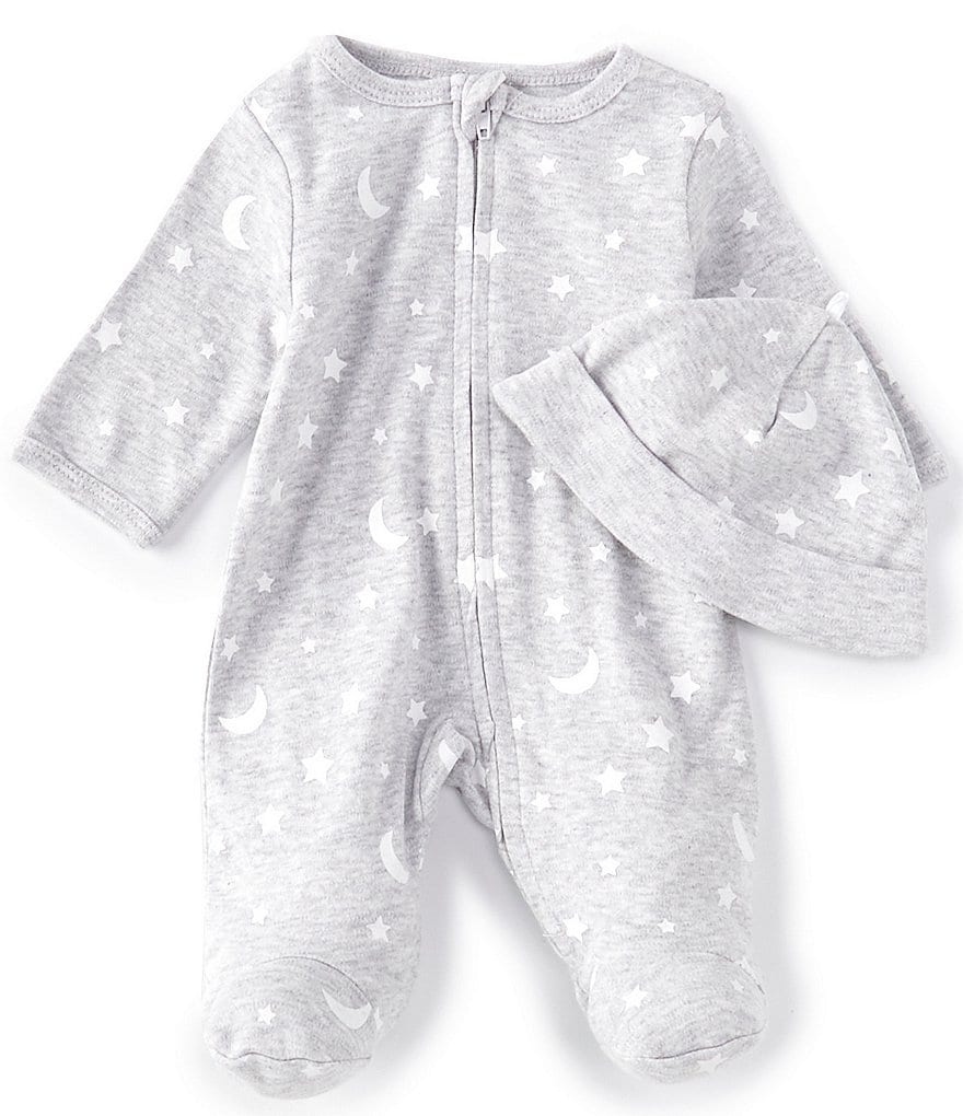 Aden + Anais Baby Boys 6-9 Months Long-Sleeve Blue Moon Footed Coverall
