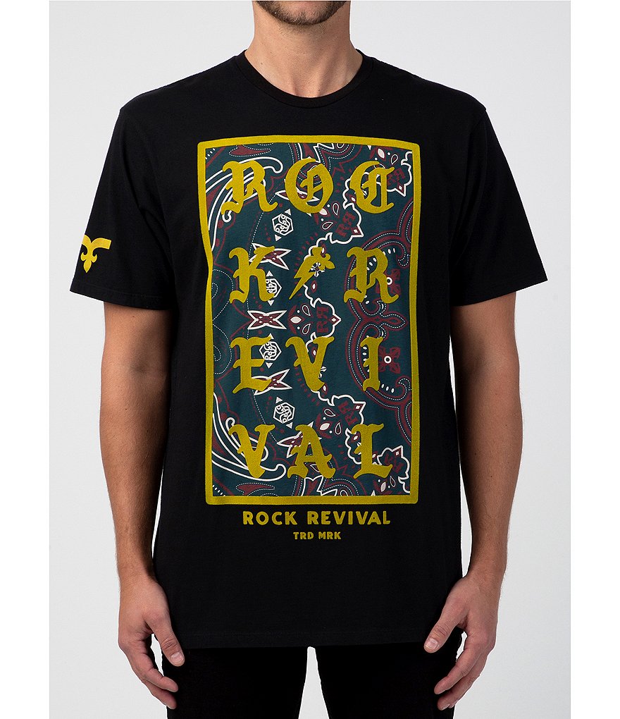 Rock Revival Gold Flock Graphic Short-Sleeve T-Shirt