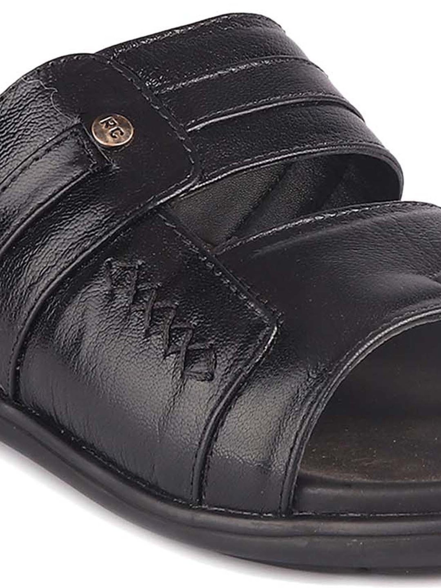 Red Chief Men's Black Thong Sandals