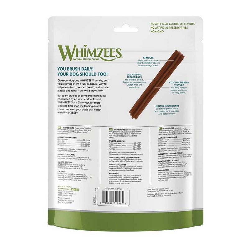 WHIMZEES Stix Value Bag Small Dental Dog Treats - 21.2oz
