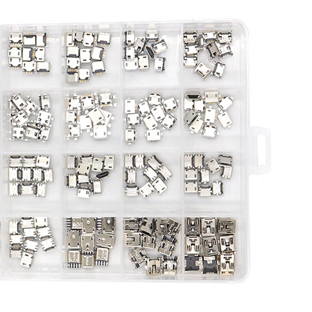 Multi-specification Micro USB Connector Pin Charge Female SMT Socket Jack Set