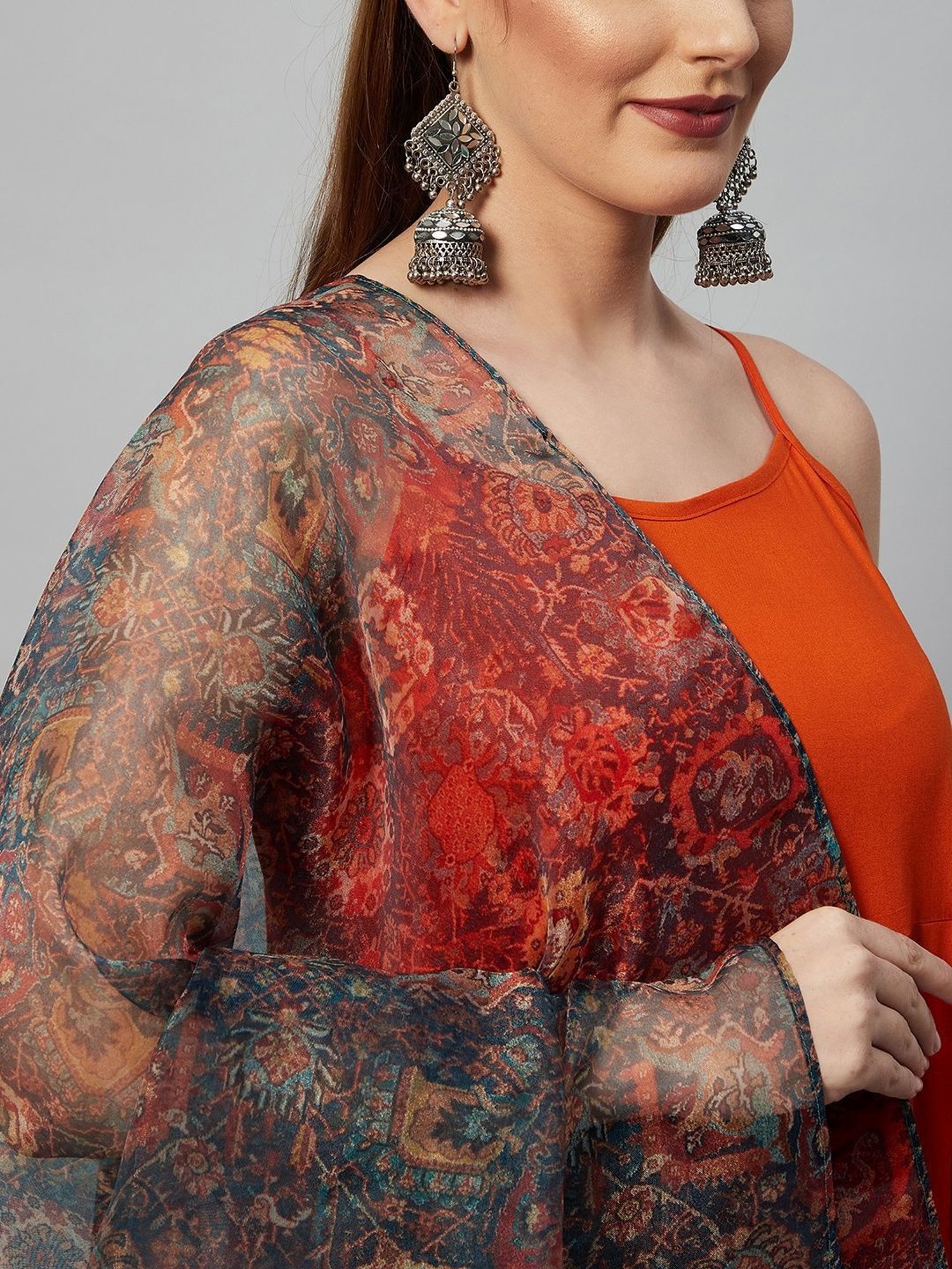 Inweave Multicolored Printed Dupatta