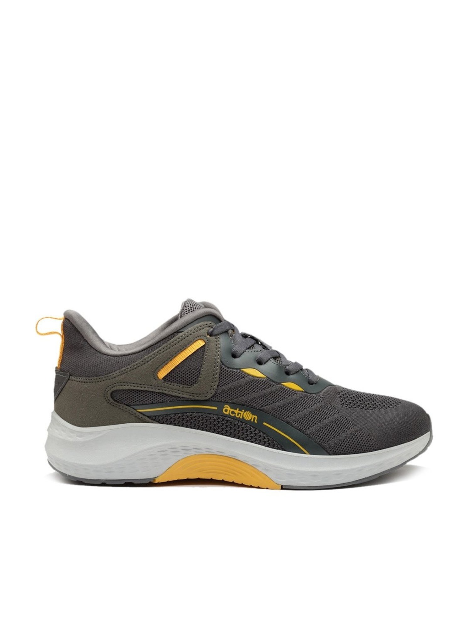 Action Men's Dark Grey Running Shoes