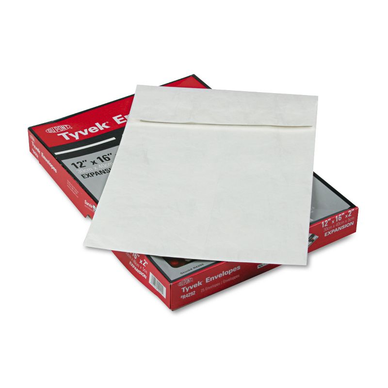 Survivor Tyvek Expansion Mailer 12 x 16 x 2 White 25/Box R4292