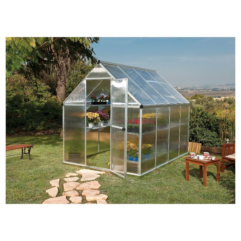 6' x 8' Nature Greenhouse - Silver - Palram