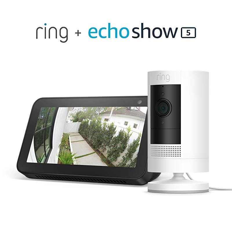 Stick Up Cam PlugIn with Echo Show 5 Charcoal