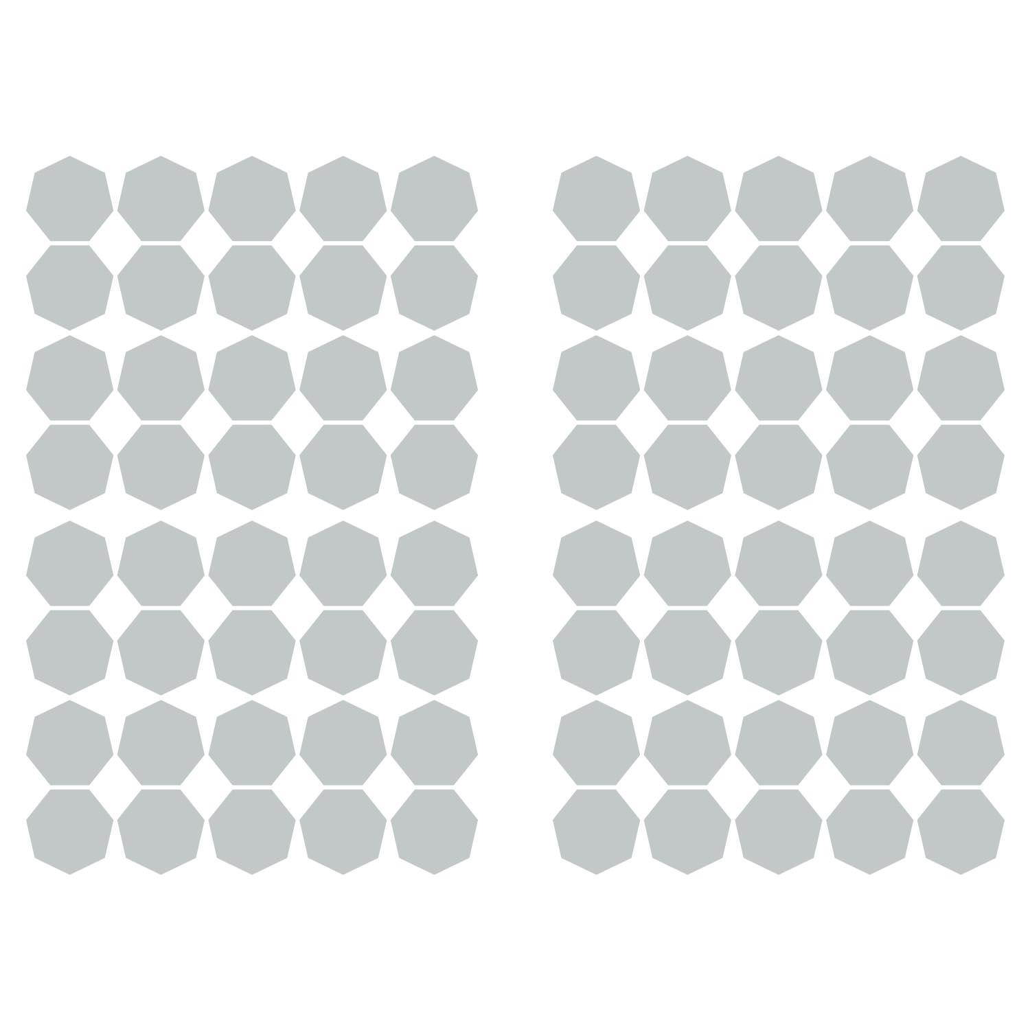 LiteMark 3.5 Inch Yellow Heptagon Decals - Pack of 18