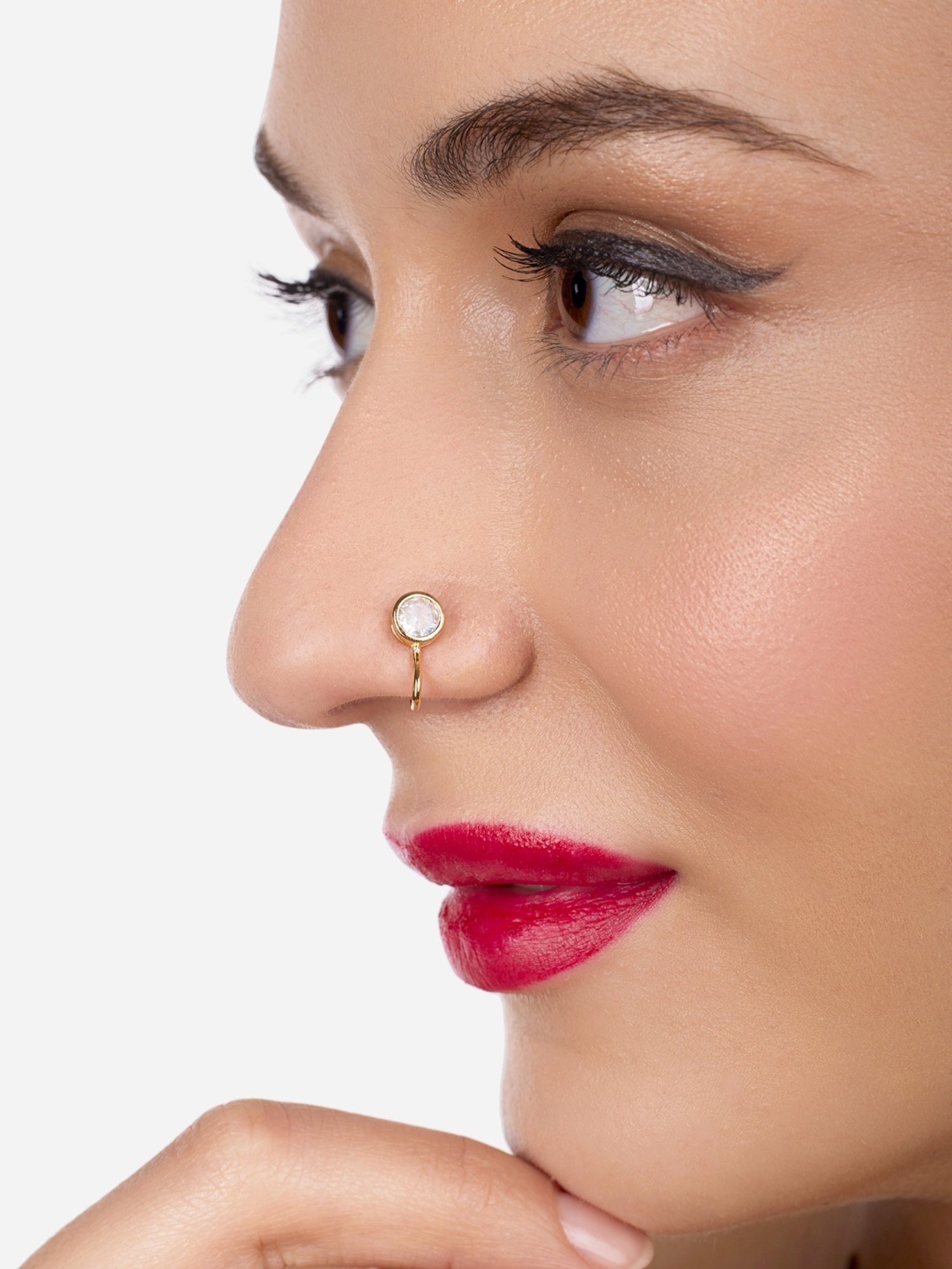 Teejh Aahna Silver Nose Ring