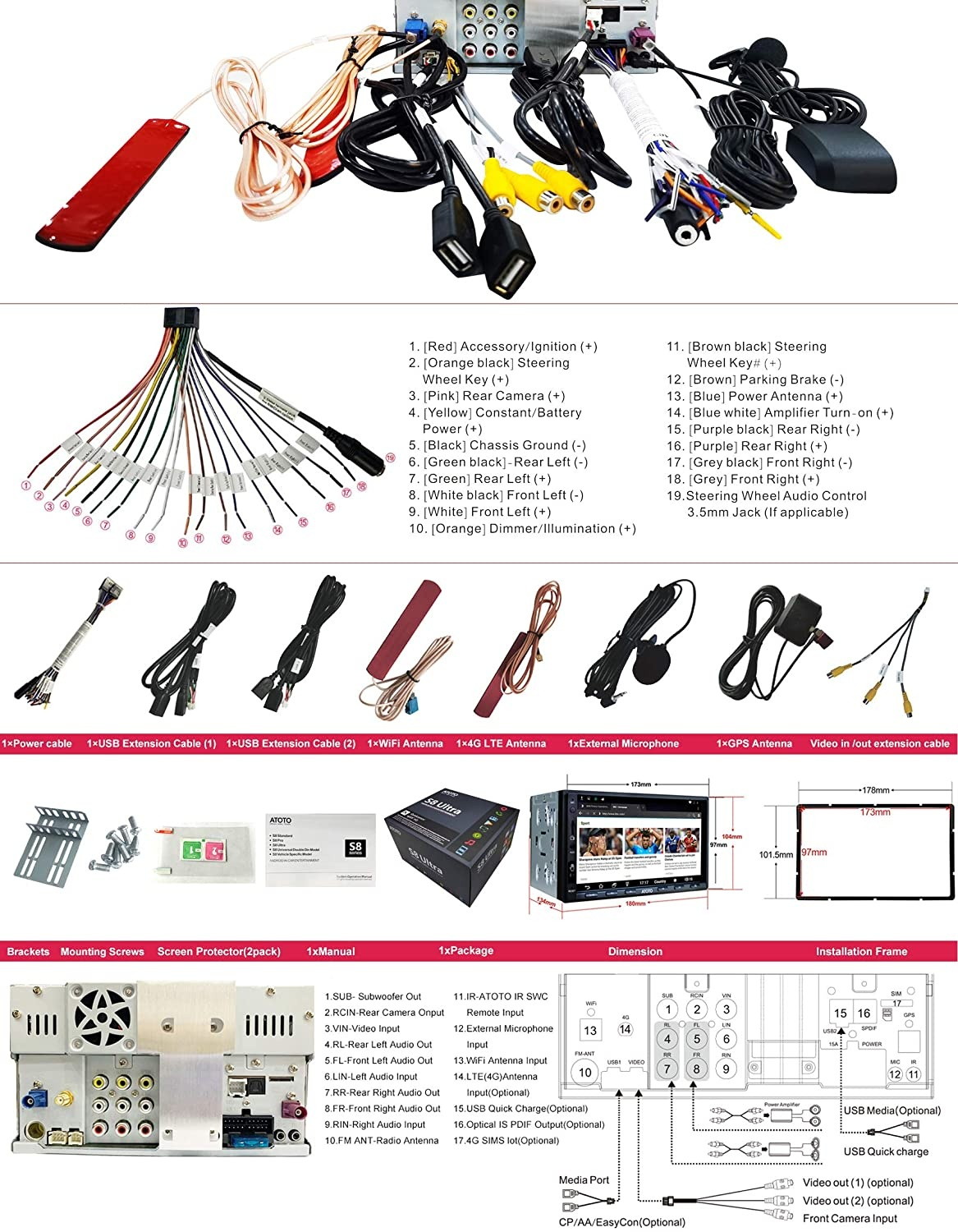 [Flagship] ATOTO S8 in-Dash Android Car NavigationStereo, S8 Ultra S8G2A78U (N), Dual Bluetooth w/aptX HD, Wireless Phone Link, Gesture Control, Built-in 4G Cellular Modem, Support 512GB SD and More