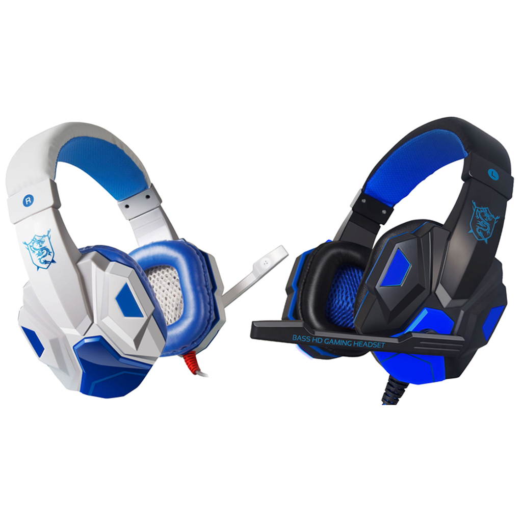 2x Gaming Headset Over Ear Headphones with Mic LED Light for PC