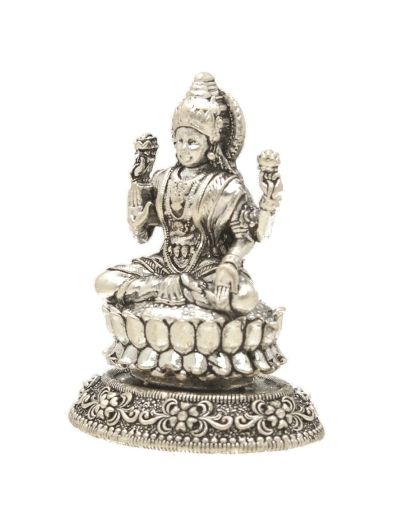 Sri Jagdamba Pearls 800 Silver Dhana Lakshmi Divine Idol - 28 gm
