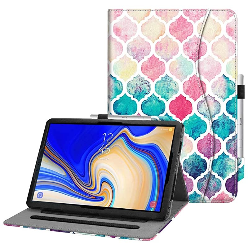 Case for Samsung Galaxy Tab S4 10.5 2018 Model SM-T830/T835/T837, Multi-Angle Viewing Stand Cover with S Pen Protective Holder Auto Sleep/Wake Feature, Blue