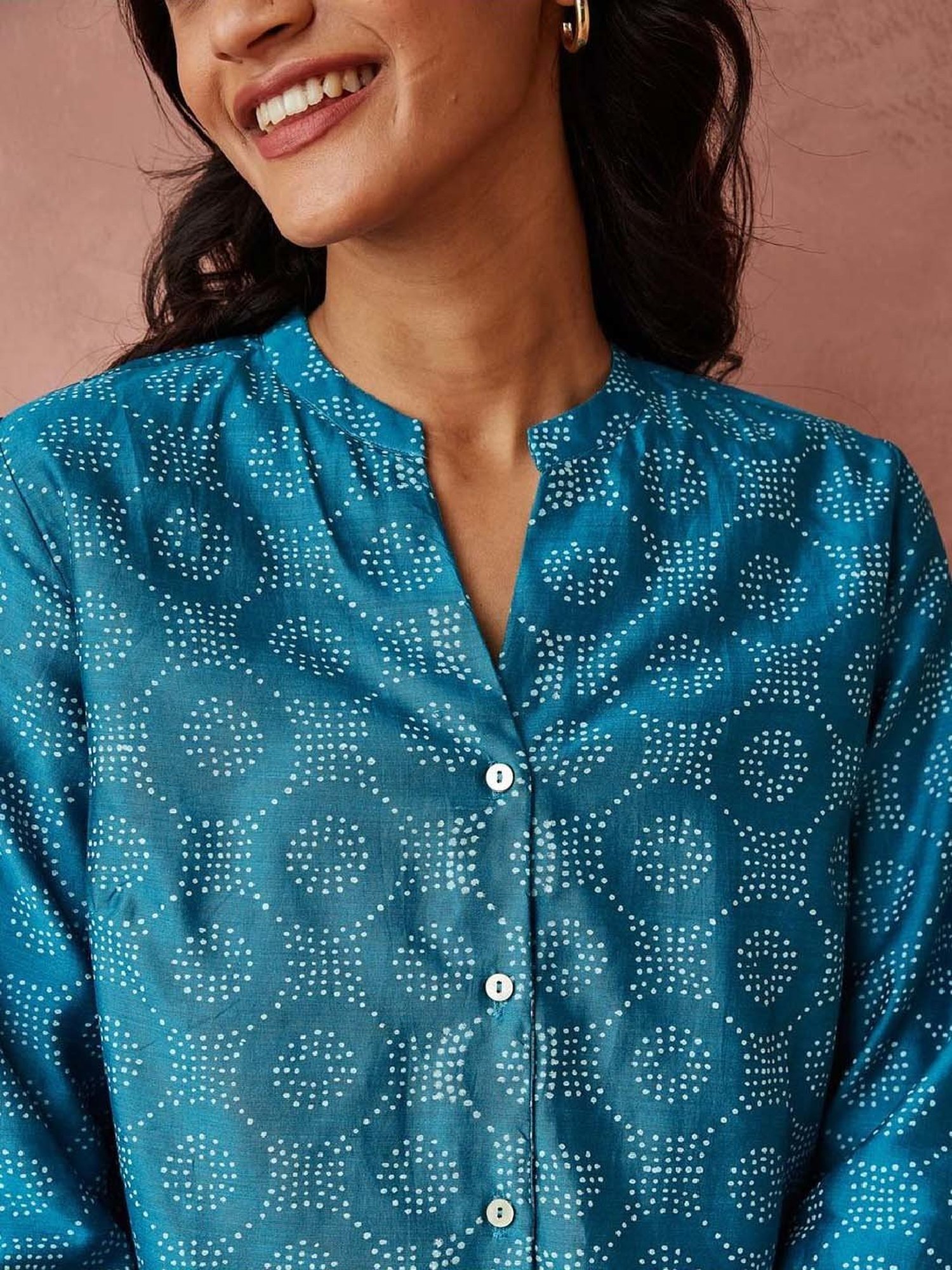 Fabindia Blue Printed Tunic
