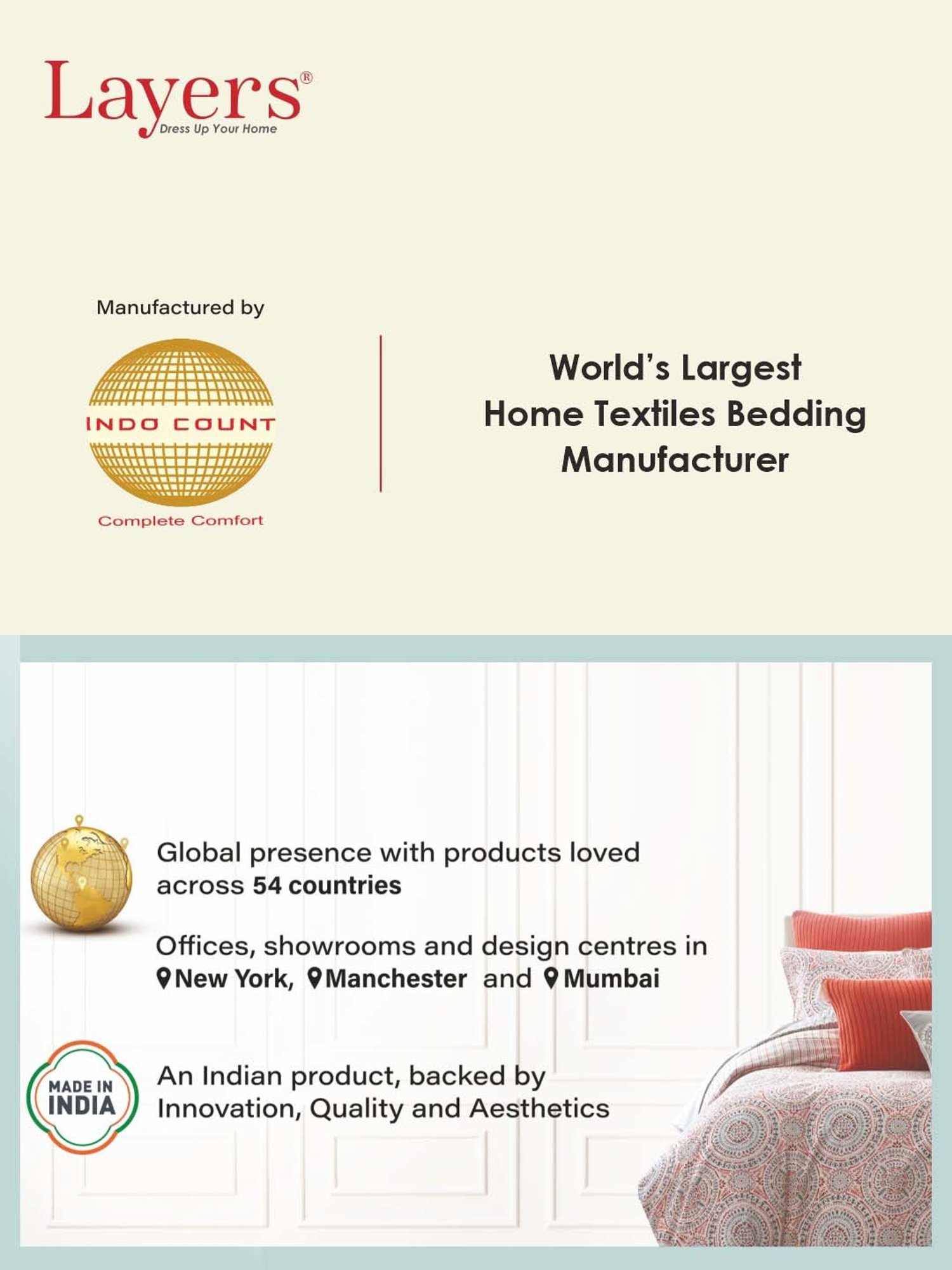 Layers Tuscany Green Cotton 104 TC Single Flat Bed Sheet With 1 Pillow Cover