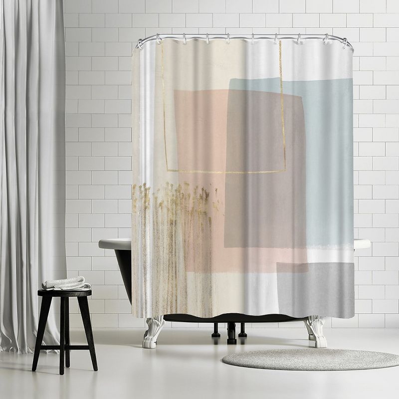 Americanflat Blushed I by Pi Creative Art 71" x 74" Shower Curtain