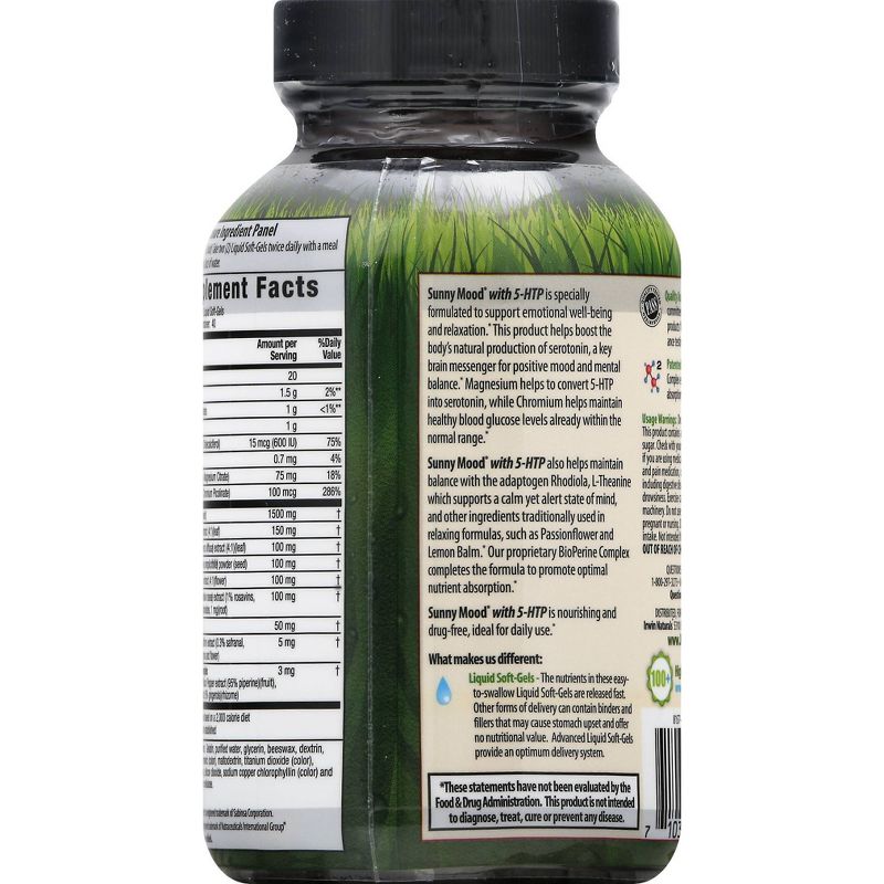 Irwin Naturals Sunny Mood 5-HTP Dietary Supplement Softgels - 80ct
