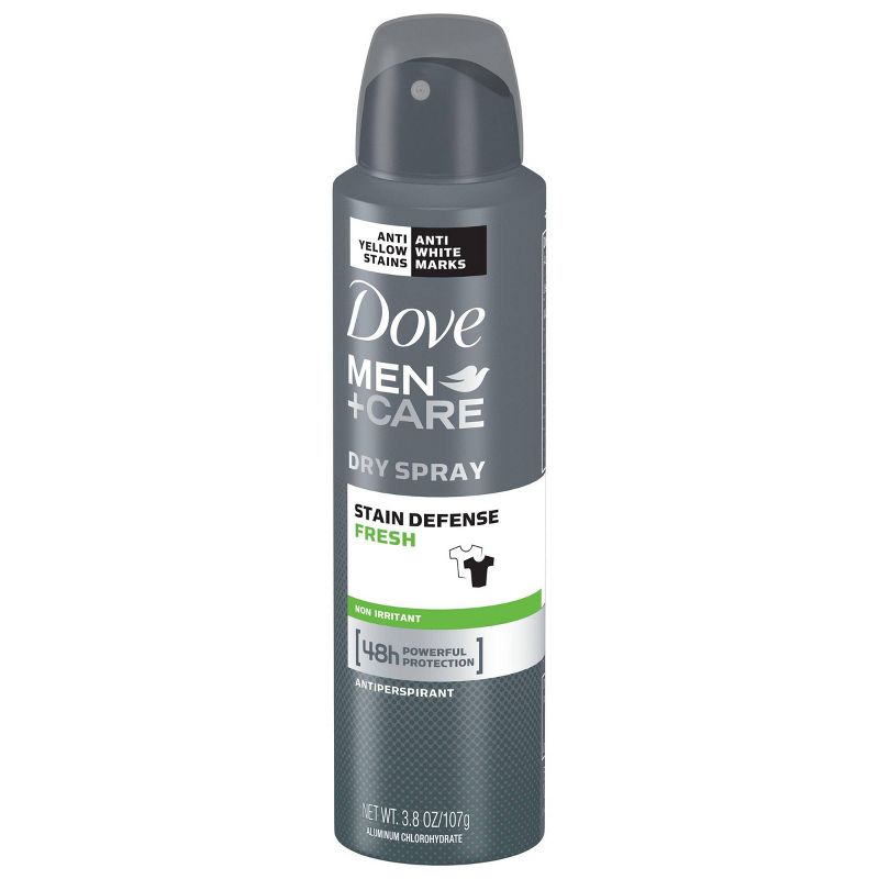 Dove Men + Care Stain Defense Dry Spray Antiperspirant & Deodorant Fresh - 3.8oz