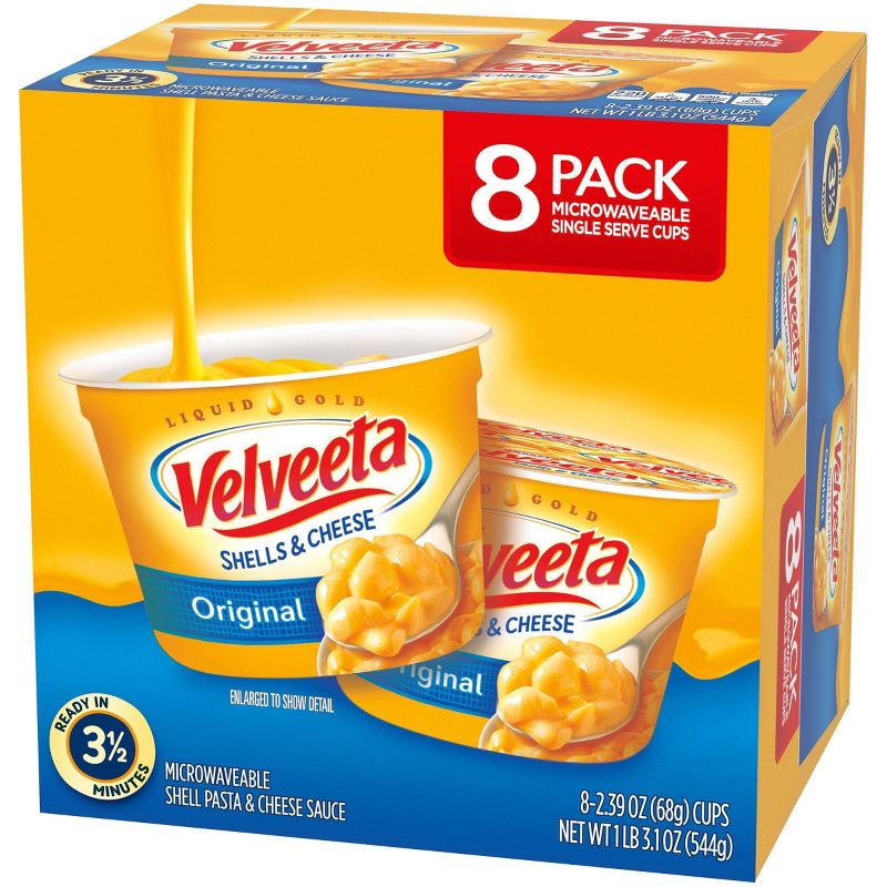 Velveeta Shells & Cheese Original Single Server Microwave Cups - 19.12oz/8pk