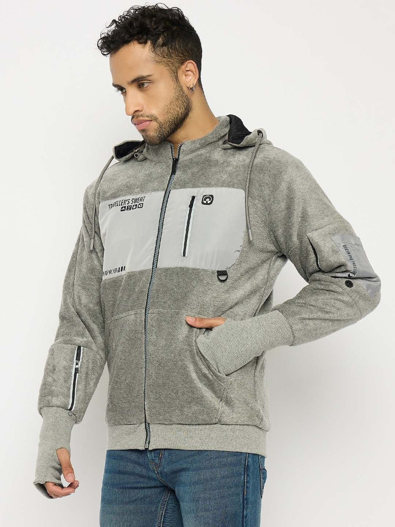 Duke M.Grey Melange Regular Fit Hooded Sweatshirt