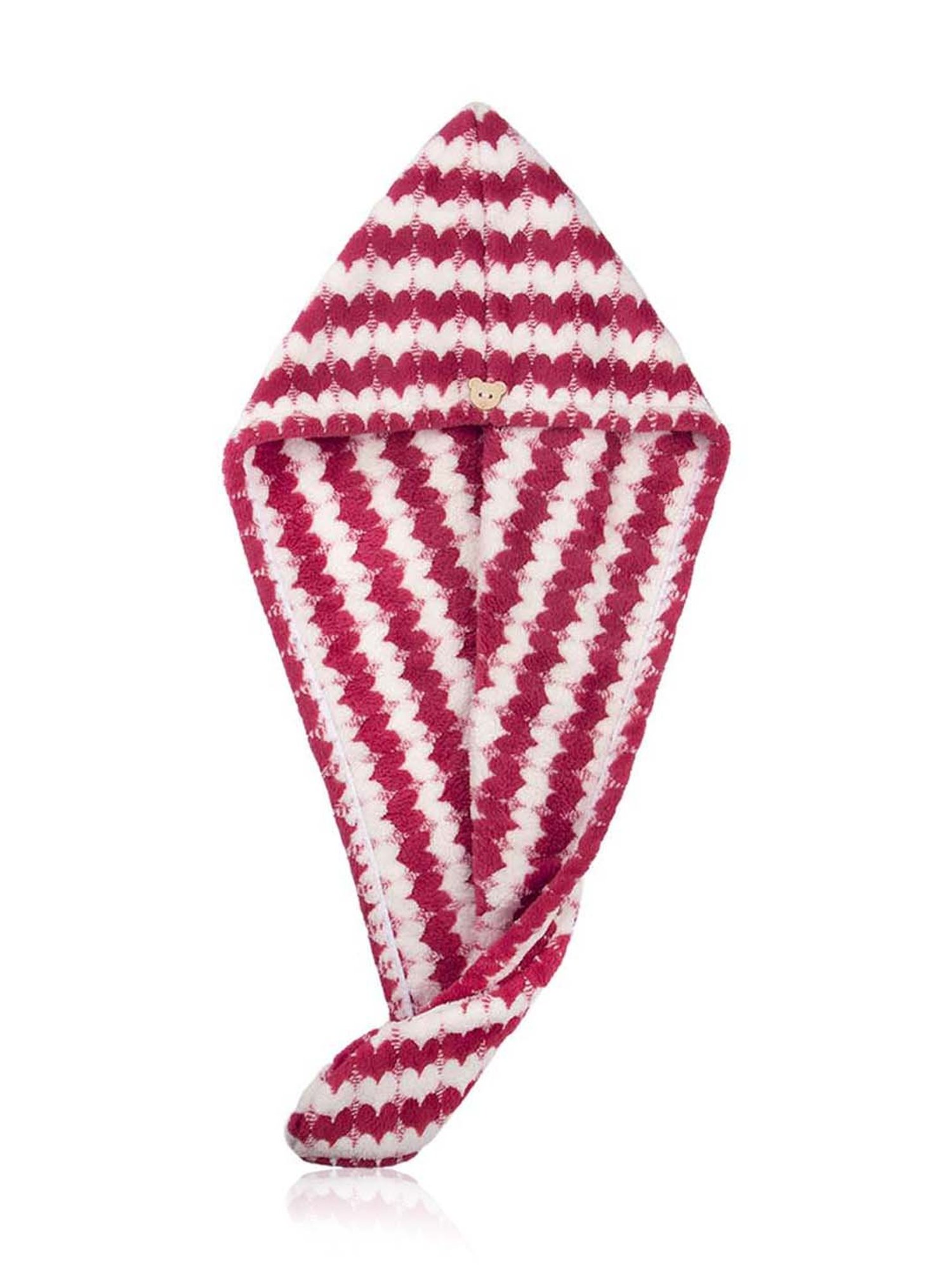 Streak Street Microfiber Hair Wrap Towel Crimson Hearts