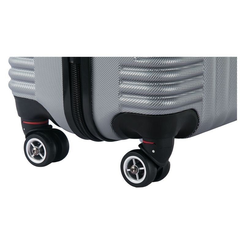 InUSA Chicago 2pc Hardside Spinner Luggage Set 25"& 29" - Silver