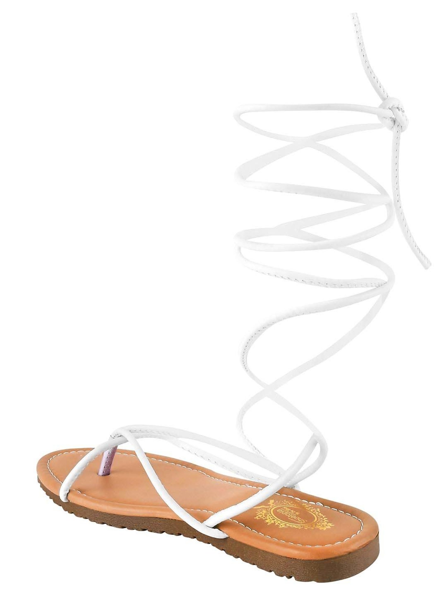 Shoetopia Kids White & Beige Casual Sandals