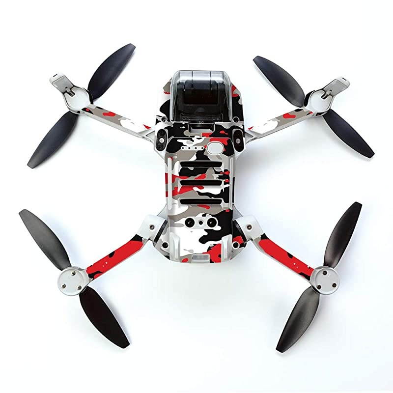 Skin for DJI Mavic Mini Portable Drone Quadcopter Red Camo | Protective Durable and Unique Vinyl Decal wrap Cover | Easy to Apply Remove and Change Styles | Made in The USA