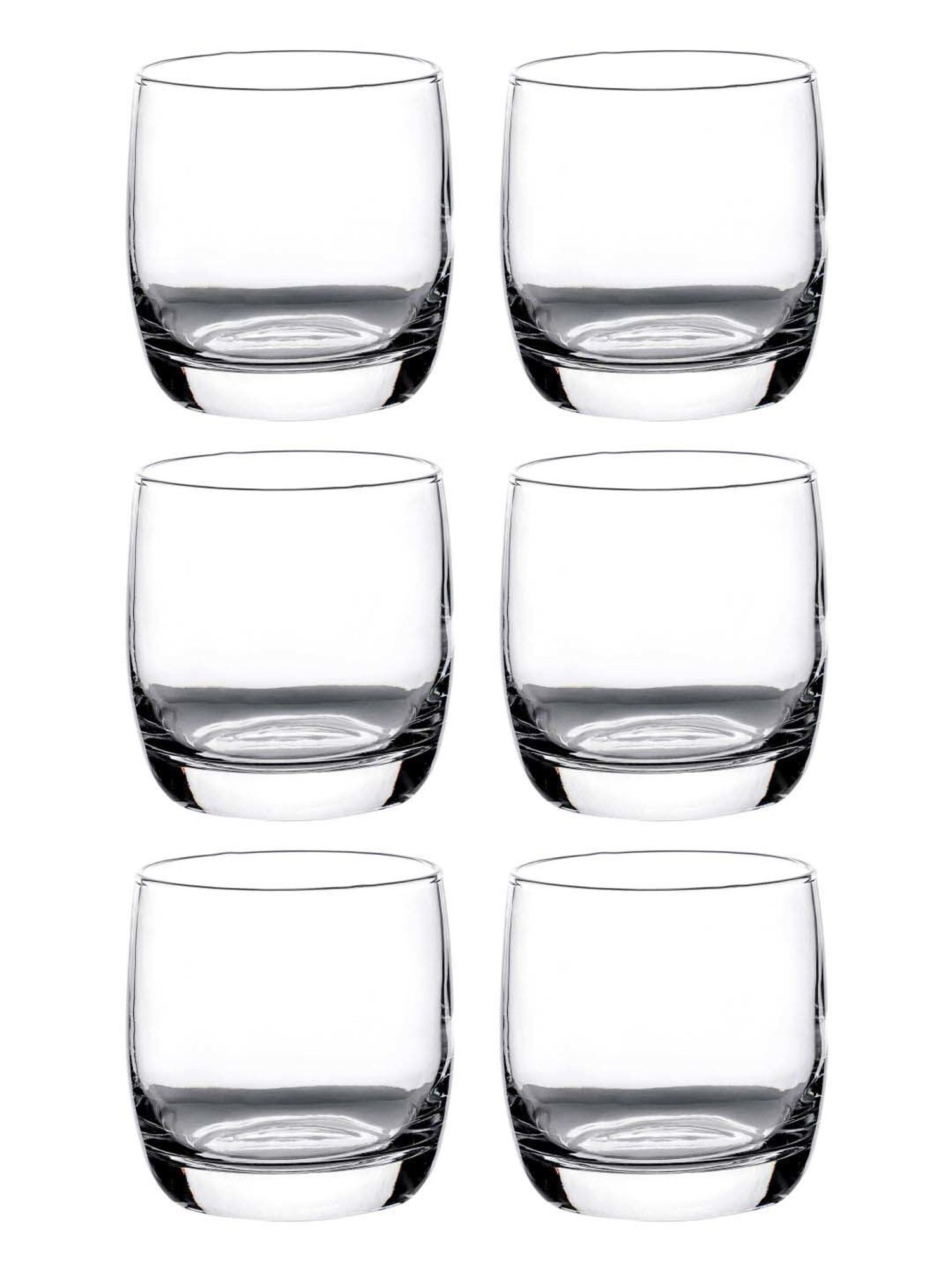 ROXX Valentino Transparent Glass Tumbler (0.32 L) - Set of 6