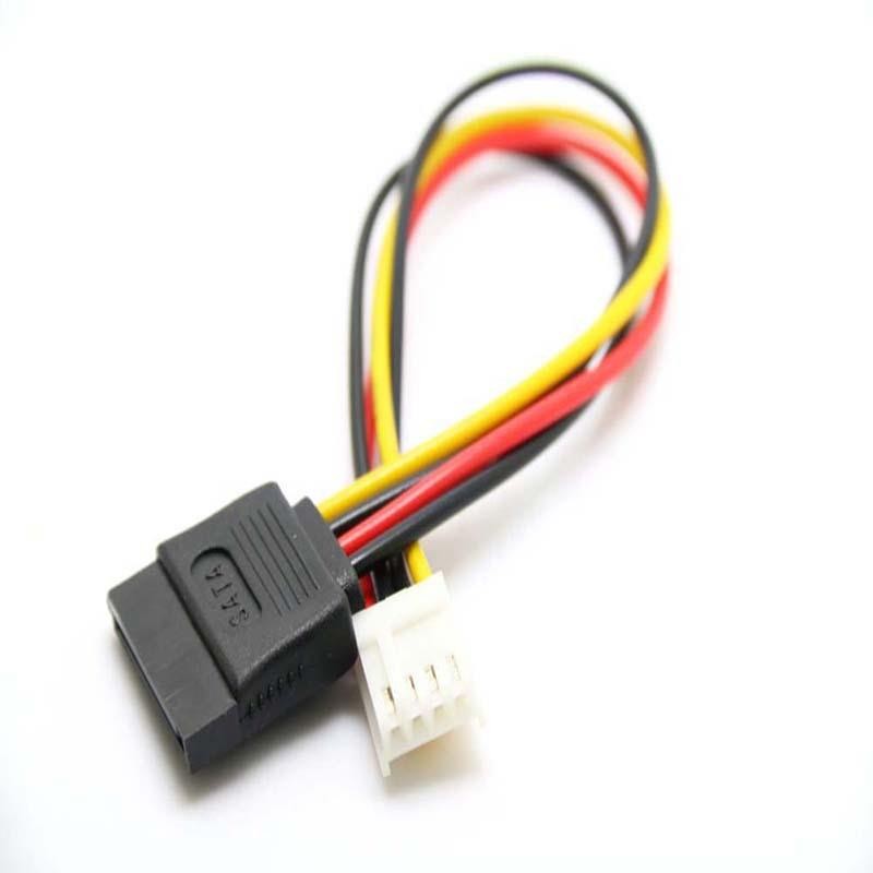 4Pin FDD Floppy Female to 15Pin SATA Female Adapter Converter Power Leads Cable Cord 18AWG Wire for ITX PC
