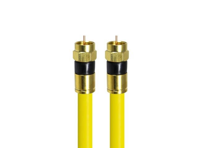 Hd-Top Gold RF TO RF Antenna 5C Coaxial Cable Yellow 50m- HT-ZYGRR500
