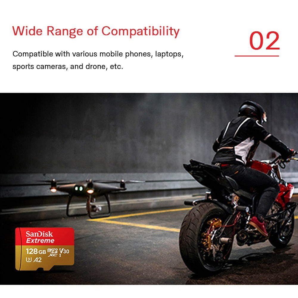 Genuine Original SanDisk Extreme MicroSD Card SQXNE 32G/128GB/256GB 100M A1 TF Card U3 C10 A1 V30 4K Memory Card Super Fast Speed 100MB/s Read 60MB/s Write