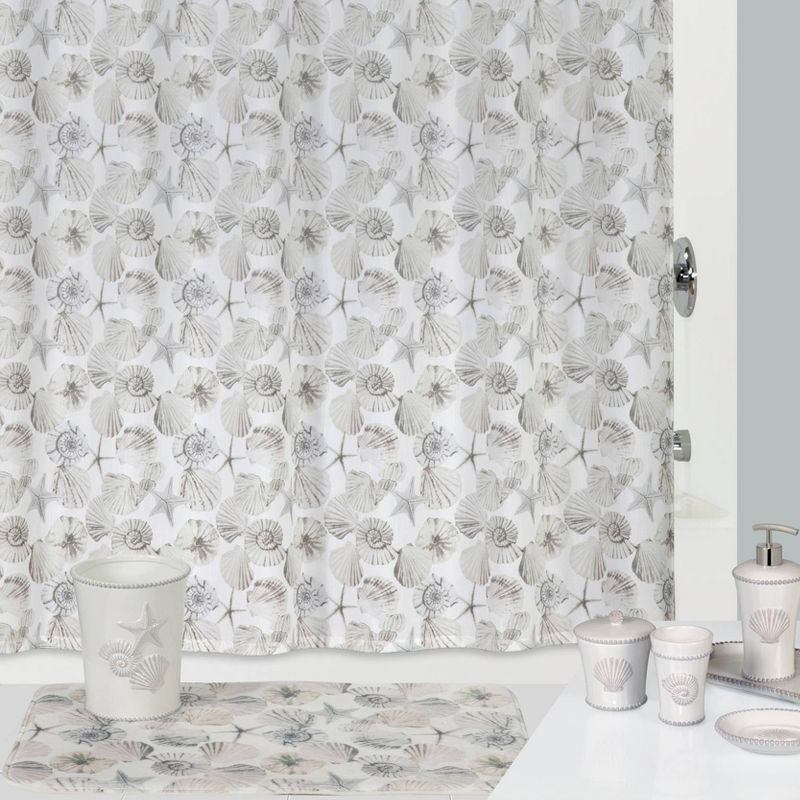 Shell Cove Bath Rug White - Creative Bath