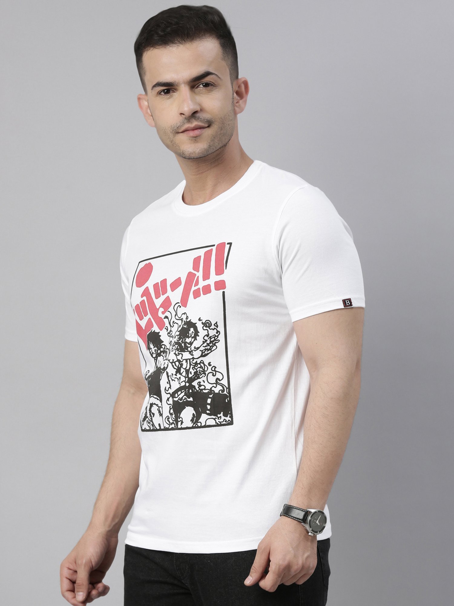 Bushirt White Cotton Crew T-Shirt