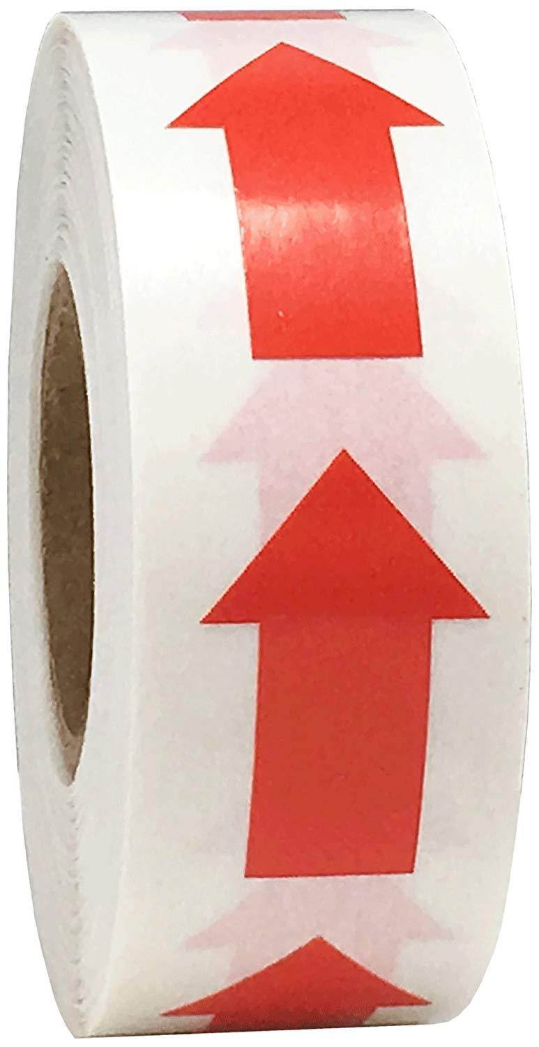 Color Coding Arrow Labels Red For Organizing Inventory 1 x 5/8 Inch 500 Total Adhesive Stickers