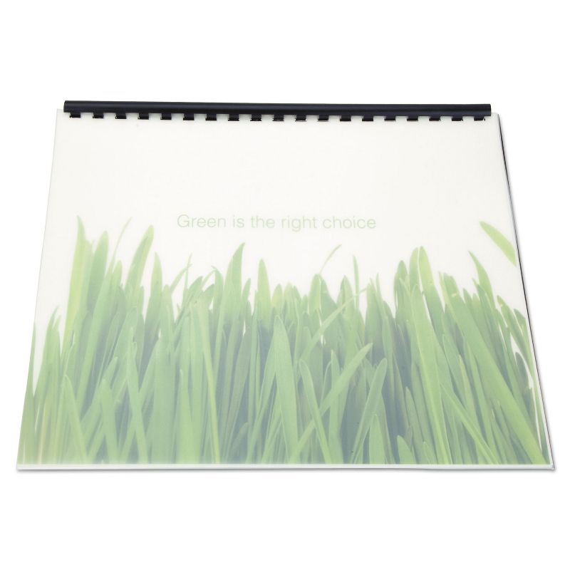 Swingline GBC 100% Recycled Poly Binding Cover 11 x 8-1/2 Frost 25/Pack 25817
