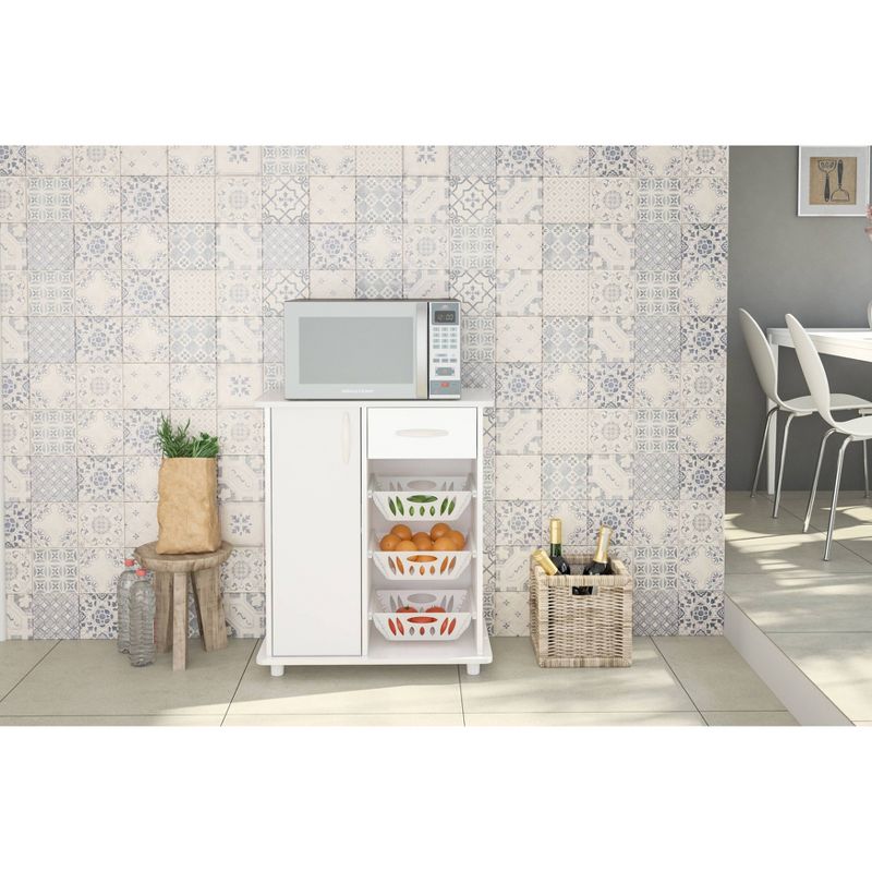 72" Daywood Kitchen Pantry Cabinet White - Room and Joy