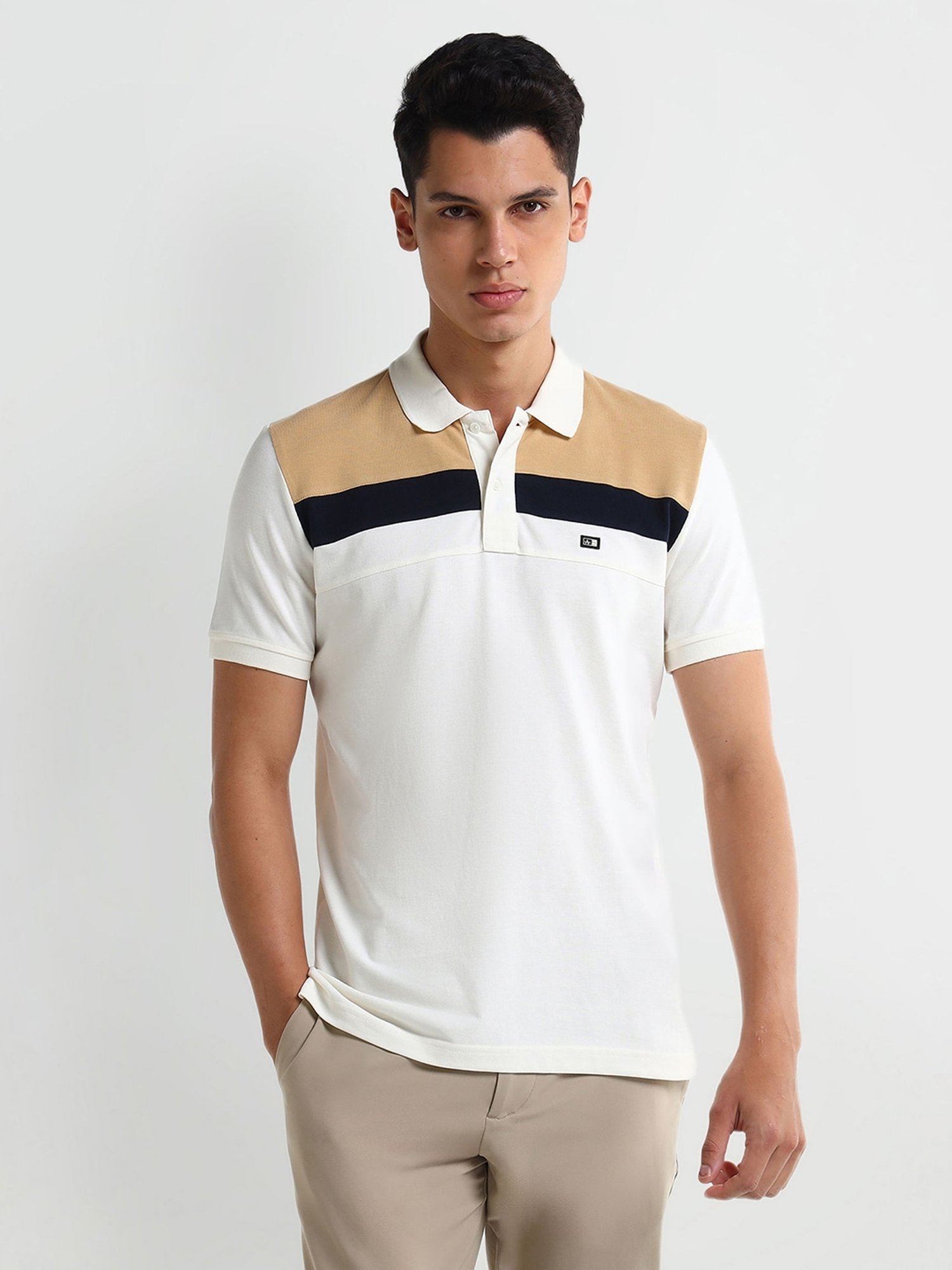 Arrow White Regular fit Others Polo T-Shirt