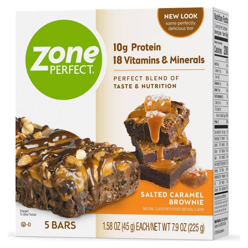 ZonePerfect Protein Bar Salted Caramel Brownie - 5 ct/7.9oz