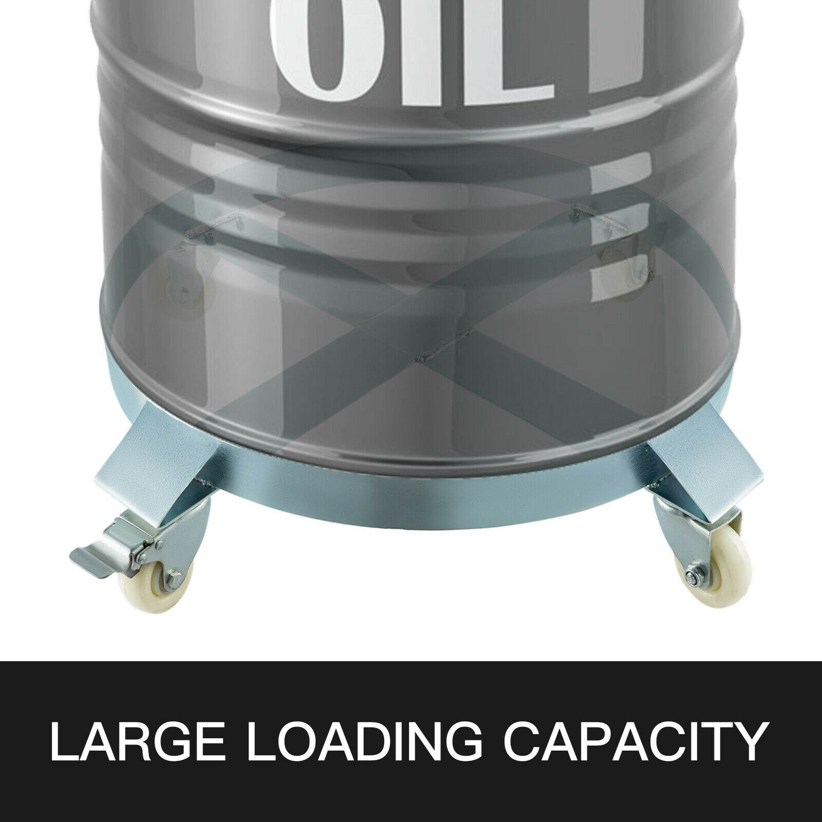 4PCS Drum Dolly 55 Gallon With 4 Caster Wheels Weld Caster Seamless