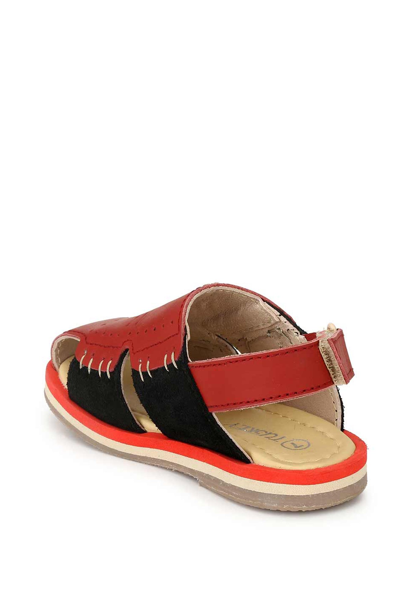 Tuskey Kids Red Back Strap Sandals