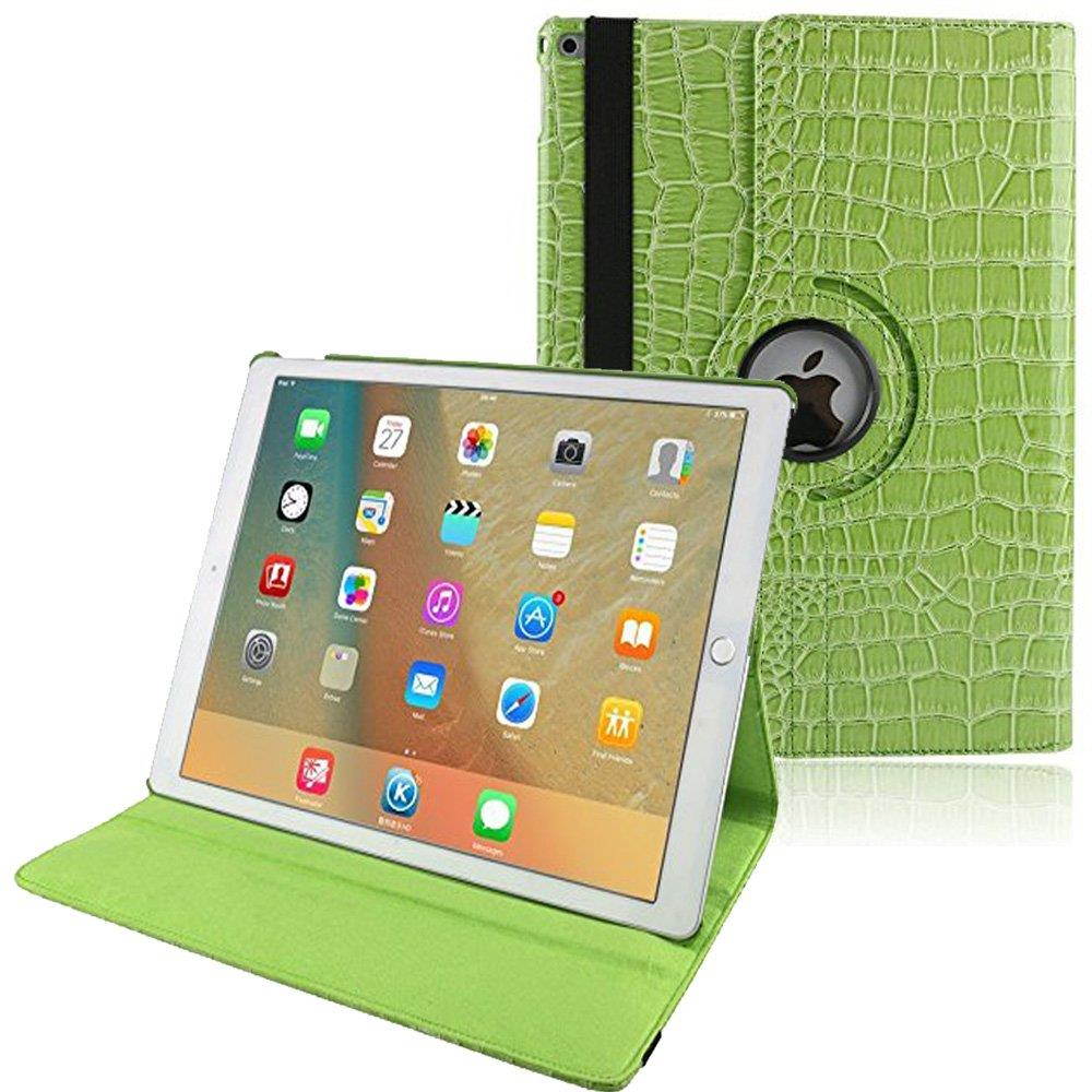 iPad Air Case,TechCode New 360 Degrees Rotating PU Leather Stand Smart Case Cover Polka Dot Pattern Case for iPad Air/iPad 5 9.7 inch