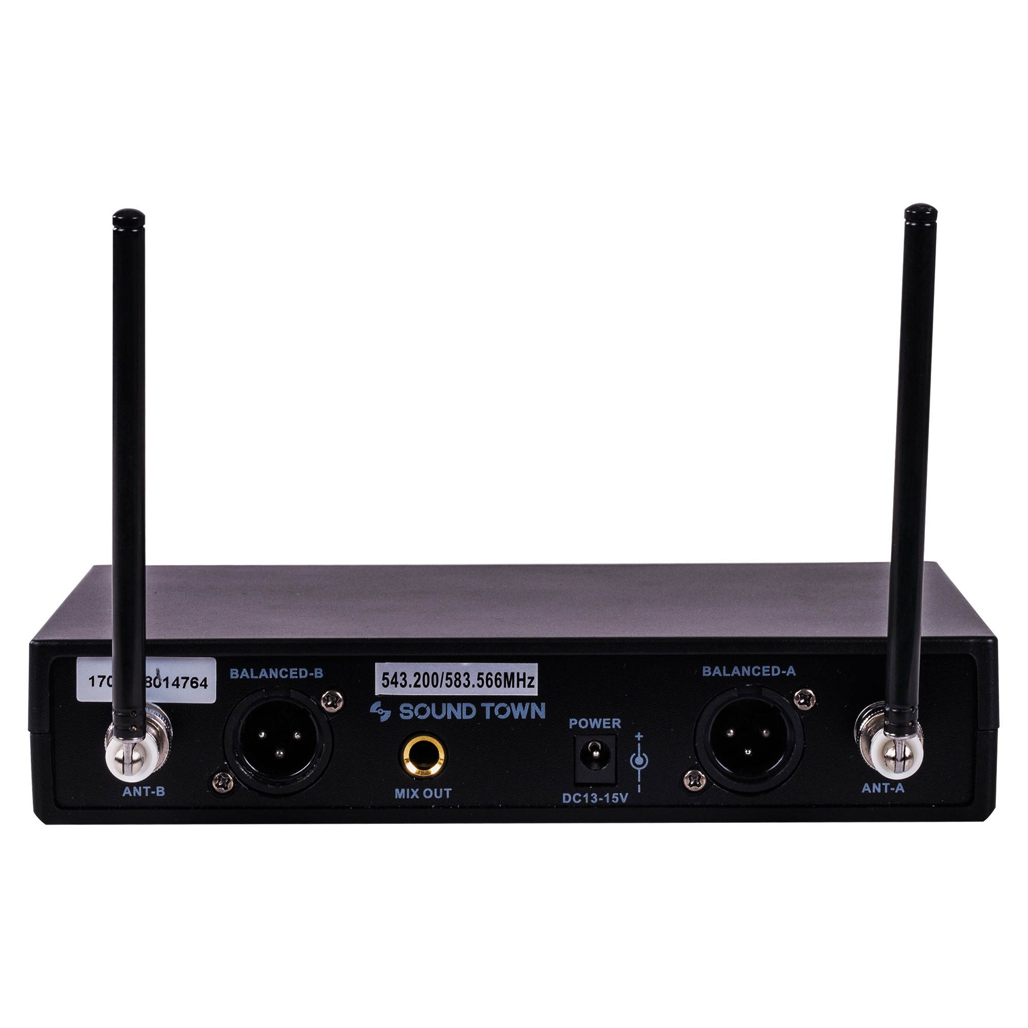 Sound Town SWM10-U2HH Professional Dual-Channel UHF Wireless Microphone System with 2 Handheld Mics, for Church, Business Meeting, Outdoor Wedding and Karaoke