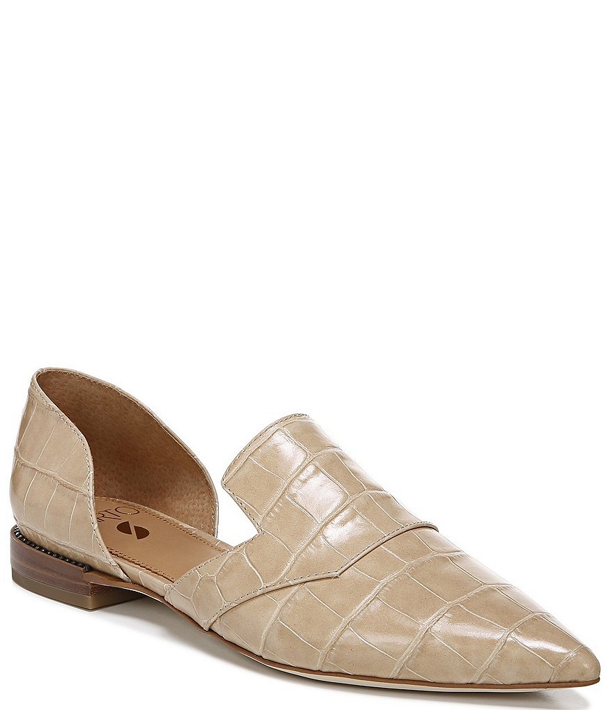 Sarto by Franco Sarto Toby Croco Print Leather d'Orsay Loafers