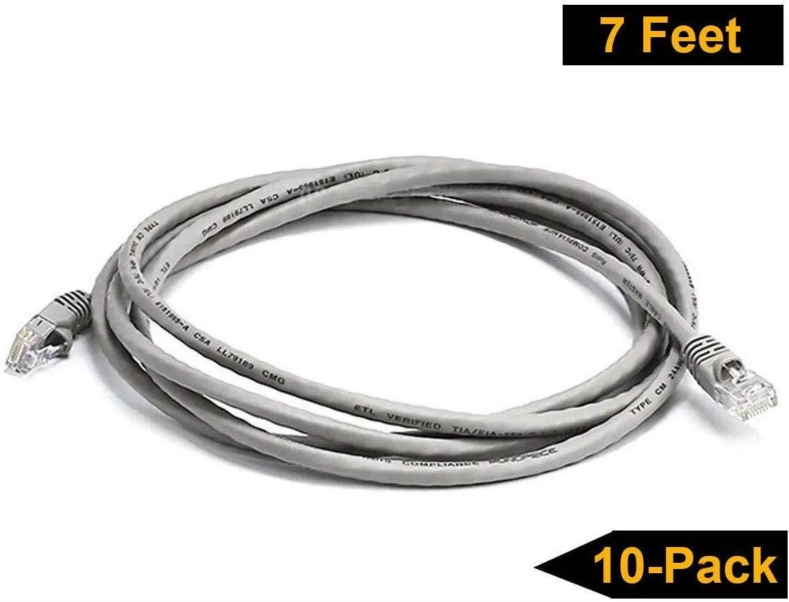 iMBAPrice - 100 ' Cat5e RJ45 Network Ethernet Patch Cable, (10 Pack), Grey (IMBA-CAT5-100GY-10PK)