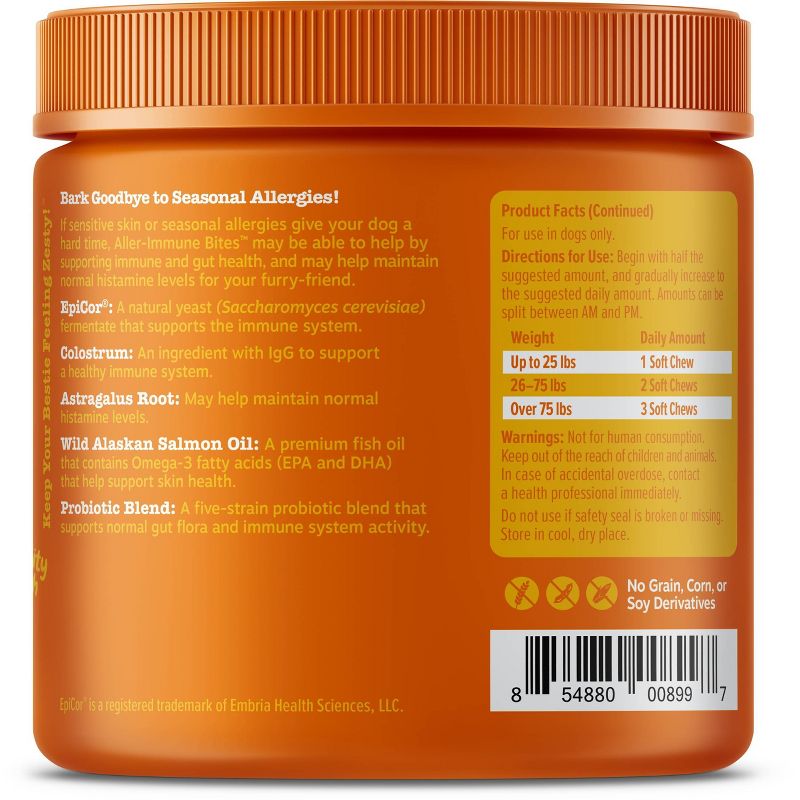 Zesty Paws Aller-Immune Bites Salmon - 90ct