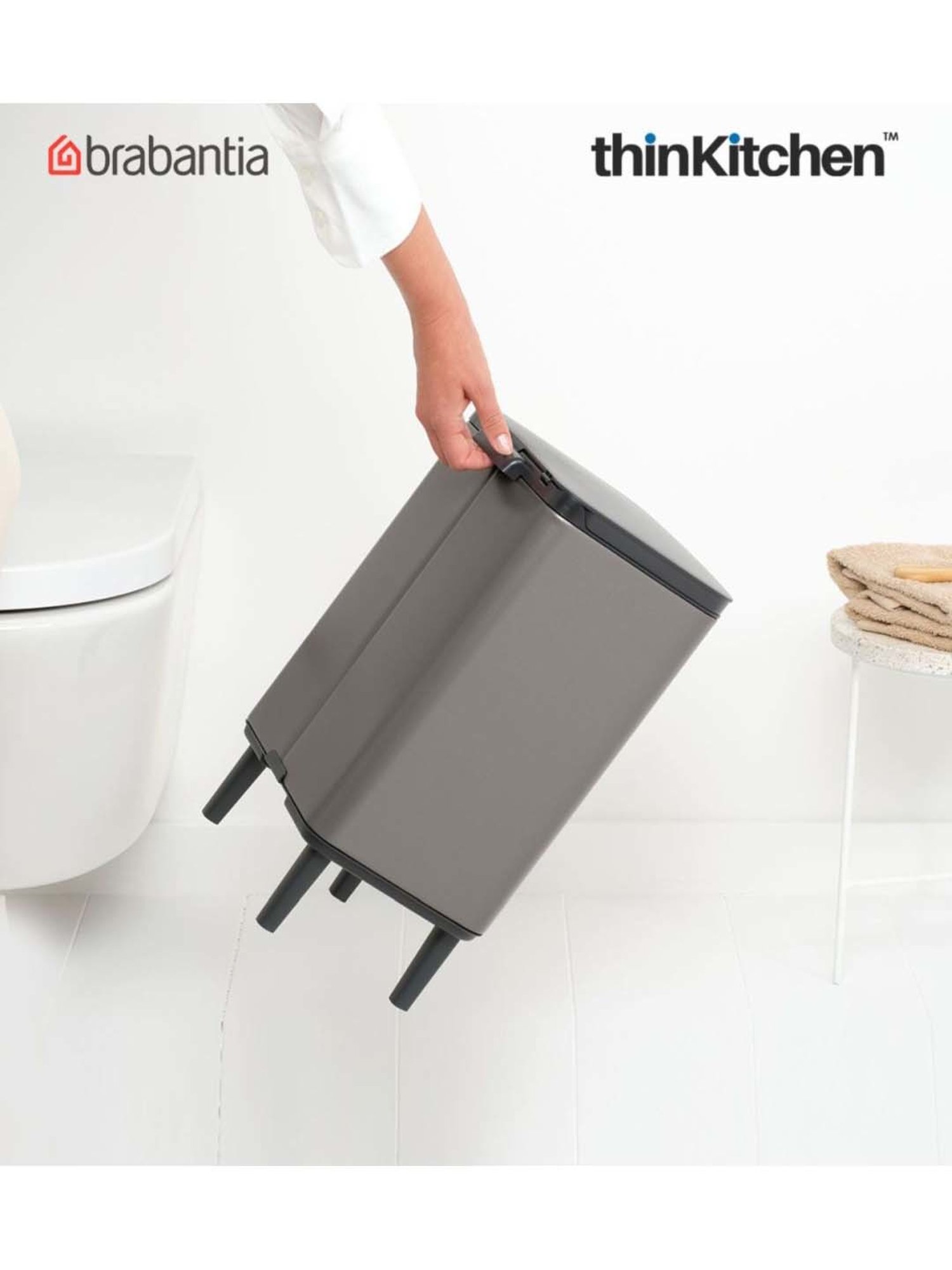 Brabantia Green Plastic Sort & Go Waste Bin (3 L)