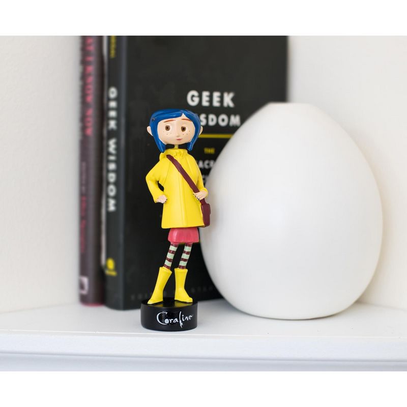 Surreal Entertainment Coraline in Rain Coat PVC Bobble Figure | 5 Inches Tall